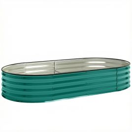 ELDTON Light Green Steel Garden Raised Bed Planter - 90cm