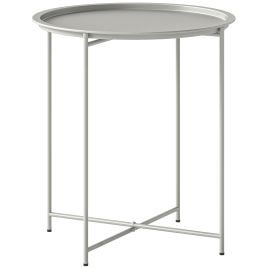 Iveton White Steel Table - 46cm