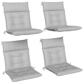Glymere Light Grey PP Cotton Chair Cushions Set of 4 - 53cm
