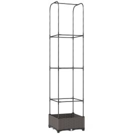 Cavix Black Steel Raised Planter - 40cm