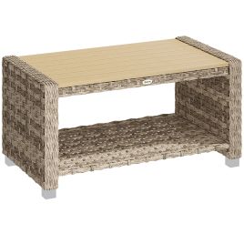 Priwick Light Brown PE Rattan Coffee Table - 90cm