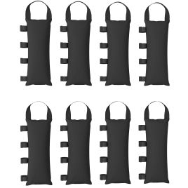 Serier Black Fabric 8 Pack Gazebo Sand Weights Bags - 20cm