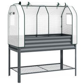 Serel Dark Grey Metal Planter - 55cm
