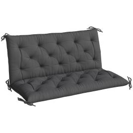 Valcote Black Fabric Swing Chair Cushion - 110cm