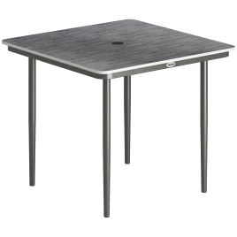 Faicote Dark Grey Metal Dining Table - 85cm