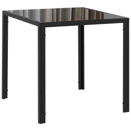Oakcrof Black Tempered Glass Dining Table - 75cm