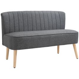 Rosmont Wood 2 Seater Sofa - Grey