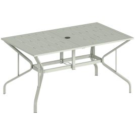 Oakcarr Light Grey Steel Dining Table - 90cm