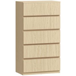 Winmoor Oak Finish Chest of Drawers - Medium-sized, 5 Drawers