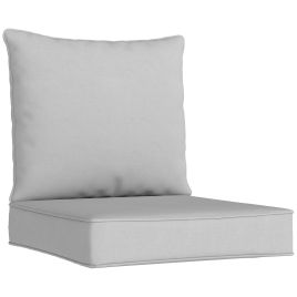 Light Grey Polyester Seat and Back Cushion Set - 55cm