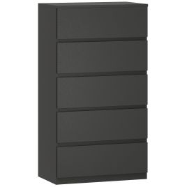 Winmoor Black Chest of Drawers - Medium-sized, 5 Drawers
