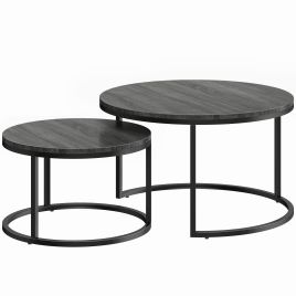 Yorloft Black Coffee Table Set of 2 - 78.5cm