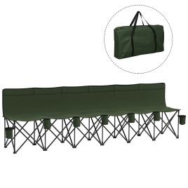 Jadis Green Metal Folding Camping 6 Seat Chair - 259cm