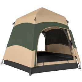 Rosford Khaki Fabric Camping Tent - 275cm