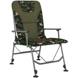 Kenheir Camouflage Metal Reclining Folding Camping Chair - 95cm