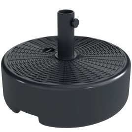 Ashvale Black Metal Parasol Umbrella Base 22kg Sand Filled - 44cm
