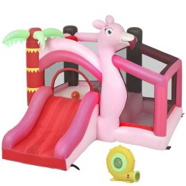 Ashex Pink Fabric Inflatable Bounce Castle for Kids - 230cm