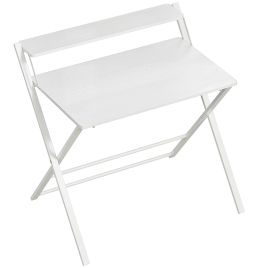Rosthor White Folding Office Study Table Storage Shelf - 86cm