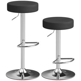 Easvale Black Metal Bar Stool Set of 2 - 38.5cm