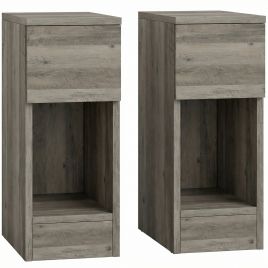 Luxton Grey Bedside Table Set of 2 - 20cm