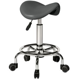 Yorvale Grey Salon Saddle Stool - 36.5cm