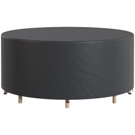 Ivleo Black Fabric Waterproof Table Cover - 214cm