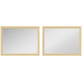 Bromont Natural Wall Mirror Rectangular Set of 2 - 40cm