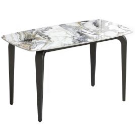 Brocrof White Metal Dining Table - 130cm