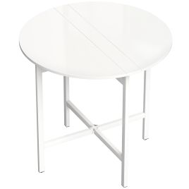 Velier White Dining Table Drop Leaf - 80cm