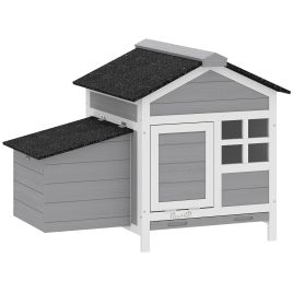 Ashero Grey Metal Chicken Coop - 64cm