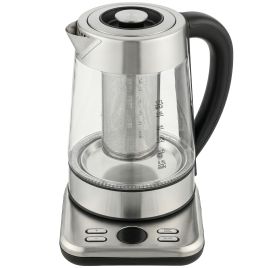 Lyris Silver Glass Electric Kettle - 21.4cm