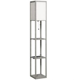 Brothor Grey Floor Lamp with Shelves - 26cm