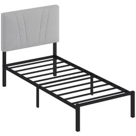 Lyrel Single Metal Board Bedframe - Black