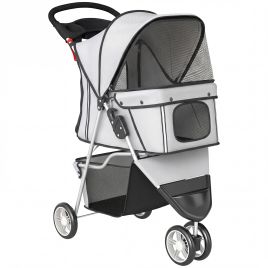 Easbury Grey Fabric Pet Stroller - 44cm