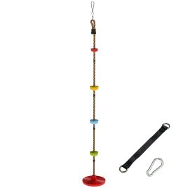 Ashora Red HDPE Kids Tree Climbing Swing - 30cm