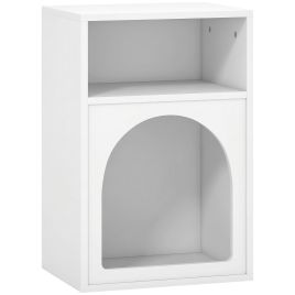 Dalmere White Bedside Table - 40cm