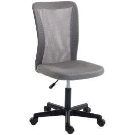 Roshall Grey Metal Office Chair - 43cm