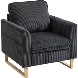 Belton Metal Armchair - Dark Grey