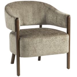 Cheshaw Velvet Armchair - Cream White