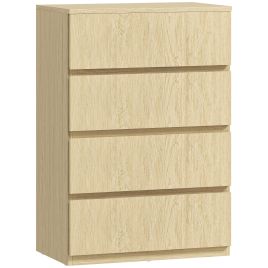Winmoor Oak Finish Chest of Drawers - Small-sized, 4 Drawers