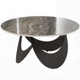 Brodene Brown Metal Coffee Table - 80cm