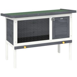 Checrof Grey Metal Rabbit Hutch - 45cm