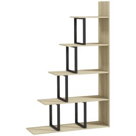 Brohall Oak Particle Board 5 Tier Bookcase - 30cm