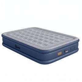 Yorford Double PVC Inflatable Mattress Air Bedframe - Grey