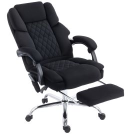 Camglen Black Velvet Vibration Massage Office Chair - 67cm
