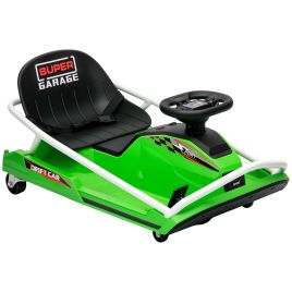 BAYLEIGH 24V Kids Electric Go Kart with Drift Mode, 300W Motor, Soft Start and Dual Speed - Green