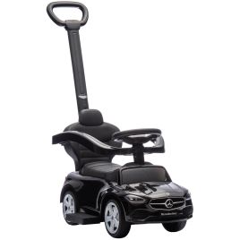 RADLETT Mercedes Benz C Class Licensed 2 in 1 Baby Ride On Push Car and Foot to Floor Walker - Black