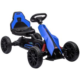 SALISBURY Kids Pedal Go Kart with Adjustable Seat, EVA Wheels and Handbrake - Blue