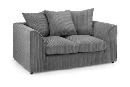 Davis Scatter Back Jumbo Cord 2 Seater Sofa - Grey