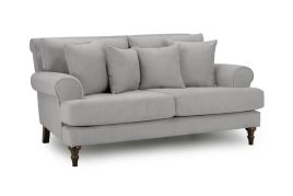 Russell Scrolled Arms 2 Seater Sofa - Grey